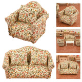 Maxbell Wood Sofa and Carpet Furniture for 1/12 Dollhouse