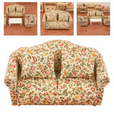 Maxbell Wood Sofa and Carpet Furniture for 1/12 Dollhouse