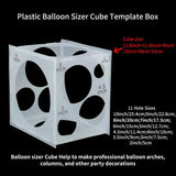 11 Holes Plastic Collapsible Balloon Sizer Box for Birthday Wedding Party