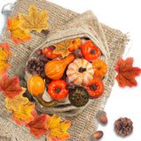 Artificial Harvest Pumpkins Acorn Autumn Thanksgiving Seasonal Decor 86pcs