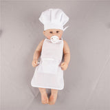 17xCotton Baby Newborn Photography Prop Pretend Chef Apron Set Boy Large