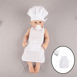 17xCotton Baby Newborn Photography Prop Pretend Chef Apron Set Boy Large