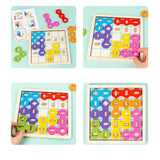 Maxbell Wooden Geometric Shape Jigsaw Puzzle Kids Toys Children Educational Learning