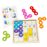 Maxbell Wooden Geometric Shape Jigsaw Puzzle Kids Toys Children Educational Learning
