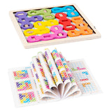 Maxbell Wooden Geometric Shape Jigsaw Puzzle Kids Toys Children Educational Learning