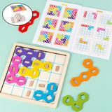 Maxbell Wooden Geometric Shape Jigsaw Puzzle Kids Toys Children Educational Learning