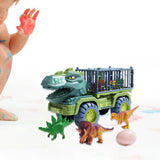4 Set Dinosaurs Transport Car Cars Toys Playset for Boys Girls Collectibles