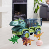 4 Set Dinosaurs Transport Car Cars Toys Playset for Boys Girls Collectibles