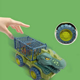 4 Set Dinosaurs Transport Car Cars Toys Playset for Boys Girls Collectibles