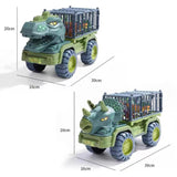 4 Set Dinosaurs Transport Car Cars Toys Playset for Boys Girls Collectibles