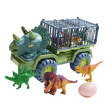 4 Set Dinosaurs Transport Car Cars Toys Playset for Boys Girls Collectibles