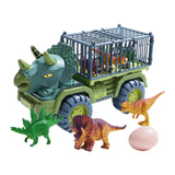 4 Set Dinosaurs Transport Car Cars Toys Playset for Boys Girls Collectibles
