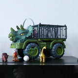 4 Set Dinosaurs Transport Car Cars Toys Playset for Boys Girls Collectibles