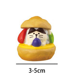 Maxbell 2x Cute Mini Ornaments Resin Ornament Birthday Cake Toppers for Desktop