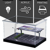2pcs 1/64 Scale Parking Lot Decoration Clear Acrylic Collection Box