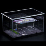 2pcs 1/64 Scale Parking Lot Decoration Clear Acrylic Collection Box