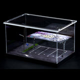 2pcs 1/64 Scale Parking Lot Decoration Clear Acrylic Collection Box
