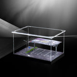 2pcs 1/64 Scale Parking Lot Decoration Clear Acrylic Collection Box