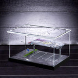 2pcs 1/64 Scale Parking Lot Decoration Clear Acrylic Collection Box