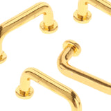 Maxbell 2x1:12 Mini Pulls Dollhouse Arch Shape for Gate Closet Small 8Pcs Gold