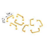 Maxbell 2x1:12 Mini Pulls Dollhouse Arch Shape for Gate Closet Small 8Pcs Gold