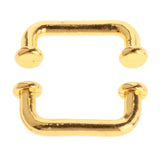 Maxbell 2x1:12 Mini Pulls Dollhouse Arch Shape for Gate Closet Small 8Pcs Gold