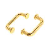 Maxbell 2x1:12 Mini Pulls Dollhouse Arch Shape for Gate Closet Small 8Pcs Gold