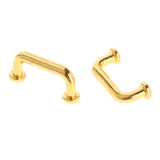 Maxbell 2x1:12 Mini Pulls Dollhouse Arch Shape for Gate Closet Small 8Pcs Gold