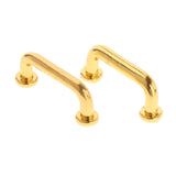Maxbell 2x1:12 Mini Pulls Dollhouse Arch Shape for Gate Closet Small 8Pcs Gold