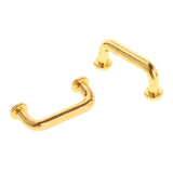 Maxbell 2x1:12 Mini Pulls Dollhouse Arch Shape for Gate Closet Small 8Pcs Gold