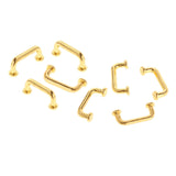 Maxbell 2x1:12 Mini Pulls Dollhouse Arch Shape for Gate Closet Small 8Pcs Gold
