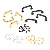 Maxbell 2x1:12 Mini Pulls Dollhouse Arch Shape for Gate Closet Small 8Pcs Gold