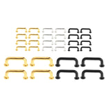 Maxbell 2x1:12 Mini Pulls Dollhouse Arch Shape for Gate Closet Small 8Pcs Gold