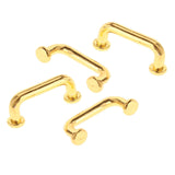 Maxbell 2x1:12 Mini Pulls Dollhouse Arch Shape for Gate Closet Small 8Pcs Gold
