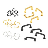Maxbell 2x1:12 Mini Pulls Dollhouse Arch Shape for Gate Closet Small 8Pcs Gold