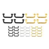 Maxbell 2x1:12 Mini Pulls Dollhouse Arch Shape for Gate Closet Small 8Pcs Gold