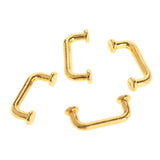 Maxbell 2x1:12 Mini Pulls Dollhouse Arch Shape for Gate Closet Small 8Pcs Gold