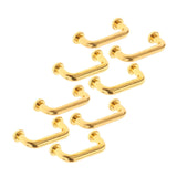 Maxbell 2x1:12 Mini Pulls Dollhouse Arch Shape for Gate Closet Small 8Pcs Gold