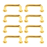 Maxbell 2x1:12 Mini Pulls Dollhouse Arch Shape for Gate Closet Small 8Pcs Gold