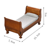 Maxbell 2x Modern 1:12 Scale Doll House Bed & Rocking Chair Model Scenery Ornaments