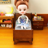 Maxbell 2x Modern 1:12 Scale Doll House Bed & Rocking Chair Model Scenery Ornaments