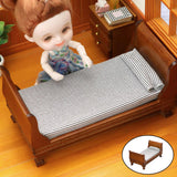 Maxbell 2x Modern 1:12 Scale Doll House Bed & Rocking Chair Model Scenery Ornaments