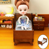 Maxbell 2x Modern 1:12 Scale Doll House Bed & Rocking Chair Model Scenery Ornaments
