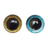 Maxbell 100pcs Safety Eyes with Backs & 100 Glitter Eyes for Dolls DIY Making 16mm