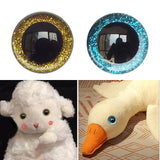 Maxbell 100pcs Safety Eyes with Backs & 100 Glitter Eyes for Dolls DIY Making 16mm