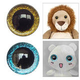 Maxbell 100pcs Safety Eyes with Backs & 100 Glitter Eyes for Dolls DIY Making 16mm