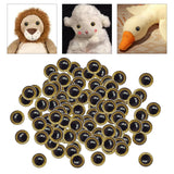 Maxbell 100pcs Safety Eyes with Backs & 100 Glitter Eyes for Dolls DIY Making 16mm