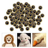 Maxbell 100pcs Safety Eyes with Backs & 100 Glitter Eyes for Dolls DIY Making 16mm