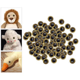 Maxbell 100pcs Safety Eyes with Backs & 100 Glitter Eyes for Dolls DIY Making 16mm