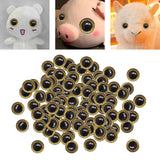Maxbell 100pcs Safety Eyes with Backs & 100 Glitter Eyes for Dolls DIY Making 16mm